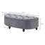 HOMCOM Semi Circle Storage Ottoman Bench Tufted Upholstered-347628571