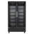 45 in. Two-Door Commercial Display Merchandiser Refrigerator in Sleek Black, 35 cu. ft. ETL Listed