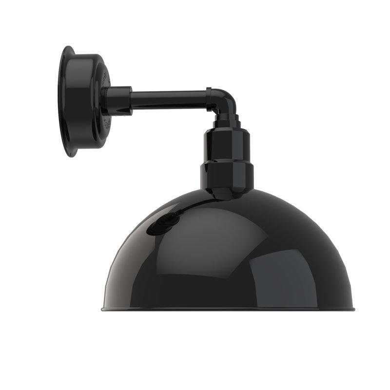 Luminaire de grange 1 lumière DEL Tamia, H 14,43 po x l 14 po x P 26,75 po, Noir