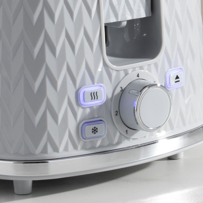 Daewoo Argyle Matching Kettle Toaster And Microwave Set 3000W Boil, 2 Slice, 20L Grey