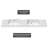 84'' W X 19.48'' D Rectangular Drop-In Resin Double Bathroom Vanity Sink With Overflow