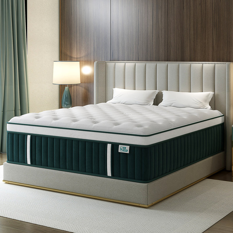 12''/14'' Medium-Firm Hybrid Mattress With Cooling Gel Memory Foam, Pocket Coil Support, Bed-In-A-Box, King, 12"