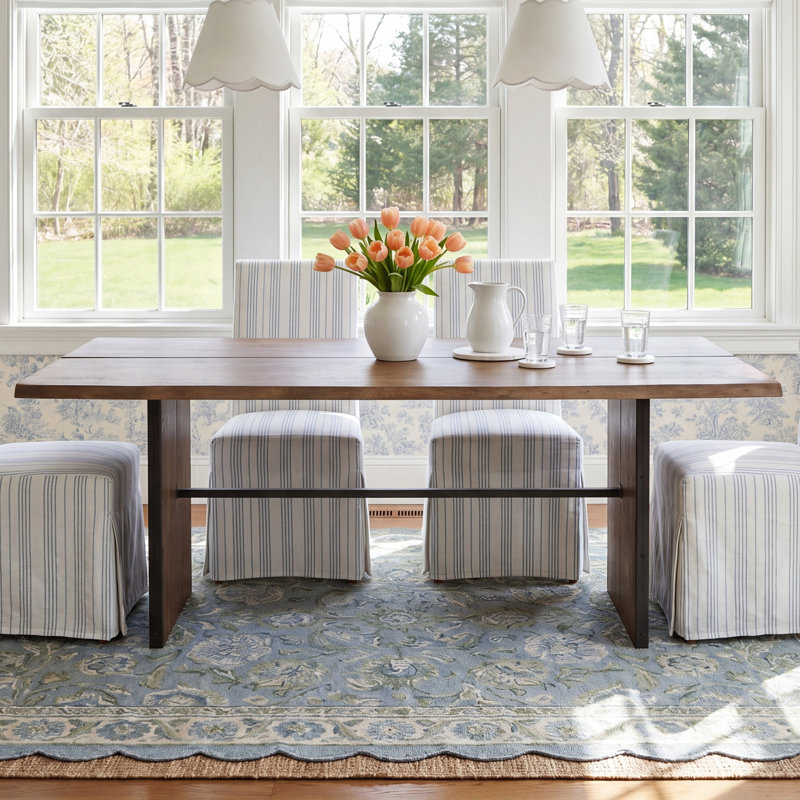 Mayweather Solid Wood Top Dining Table