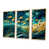 Toile avec cadre flottant or