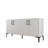 Modern White Console Table with Metal Legs, 63.0 x 30.7 x 13.8 inches | 100% Melamine Coated Particle Board, Thickness: 0.7 inches | Multiple Shelves & Additional Storage | Elegant & Functional Design for Home Décor-498956495-496852541