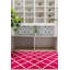 Tapis rouge / blanc Ikat-121425736