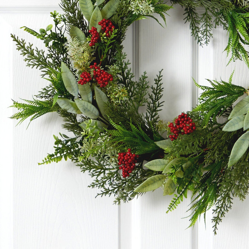 Cedar, Eucalyptus and Berries Christmas Wreath