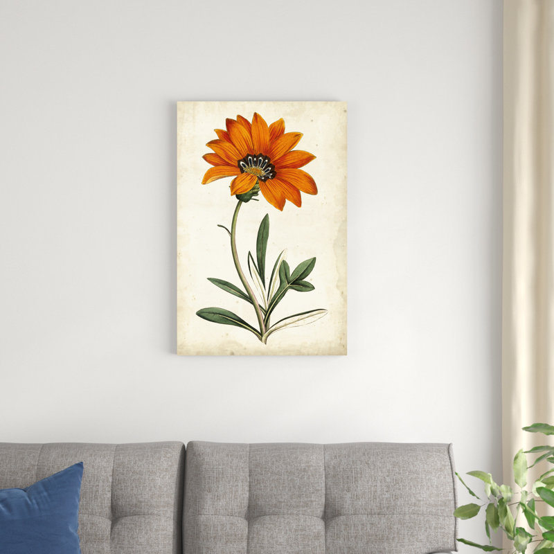 " Tangerine Floral I " by Curtis, 30" H x 20" W x 1.25" D