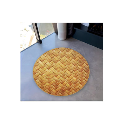 Tapis rond lavable à la machine