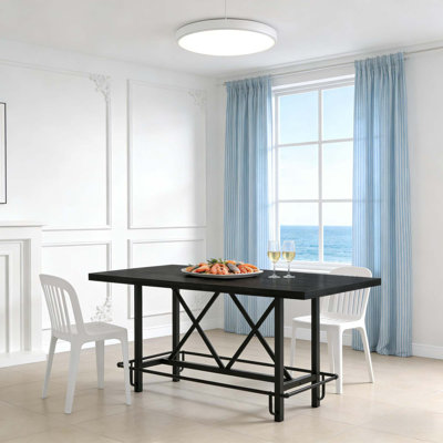 Table de bar, table de salle à manger, table de cuisine rectangulaire, table basse