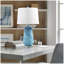 Lampe de table confetti en verre bleu Voir ci-dessous