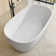 59" x 33" Freestanding Soaking Tub Solid Surface Stand Alone Bathtub with Pop-up Drain and Overflow