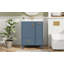 Meuble-lavabo 24 po avec lavabo, armoire de salle de bain avec tablette de porte, tiroir profond, panier coulissant à 2 niveaux, structure en bois massif et panneau de fibres à densité moyenne, un paquet, bleu gris