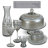 Pewter Vine Glass Cake Stand