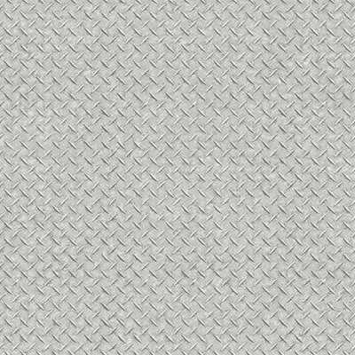 Nostalgie Metallic Diamond Plate Design Wallpaper Roll