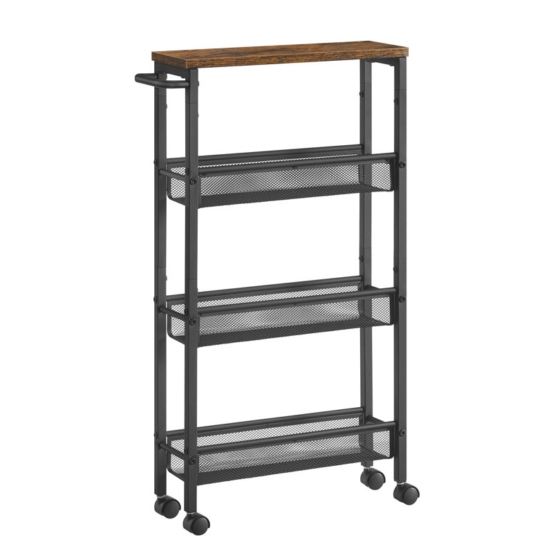 Aftab Kitchen Cart, Brown/Black