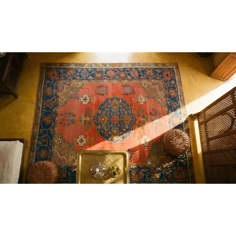 Antique Oushak Turkish Hand Knotted Pile Rug