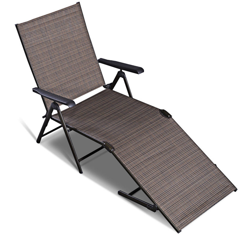 Chaise longue pliante inclinable Soileau