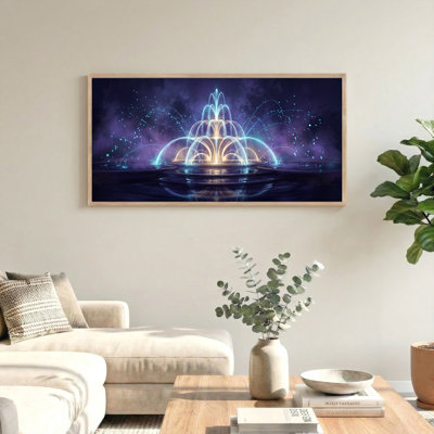 Ensemble de 1 tableau sur toile « Fontaine lumineuse »