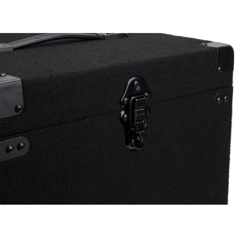 (2) Odyssey CLP090E Carpeted DJ Cases w/ Detachable Lid for 90 LP Vinyl Records