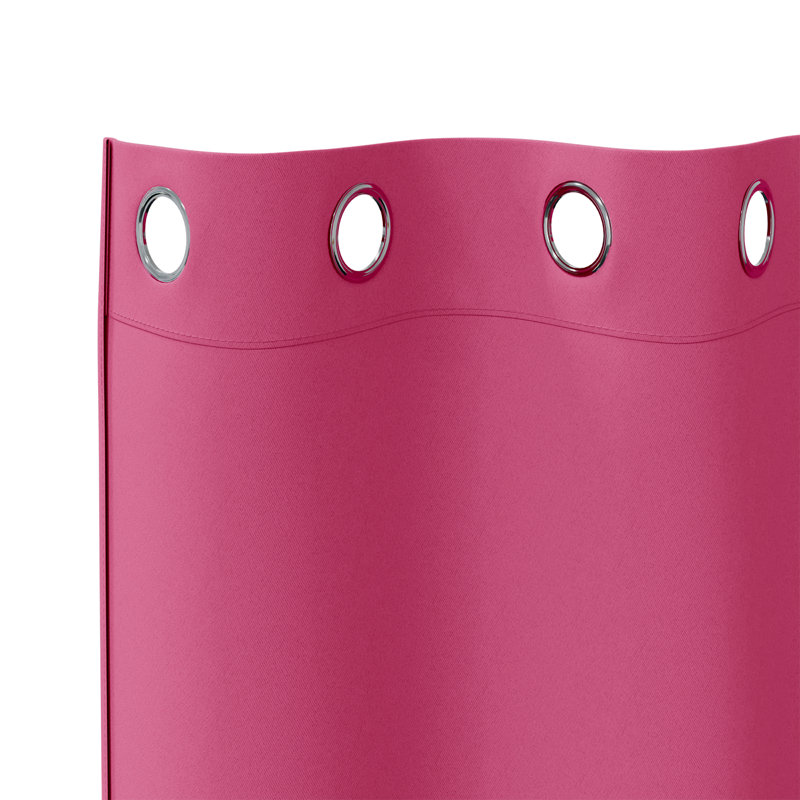 Tacorian Curtain Pair, Bright Pink, 140cm Width x 245cm Drop
