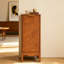 Armoire de plancher autoportante moderne pour salle de bain, armoire de rangement étroite en lin pour petits espaces