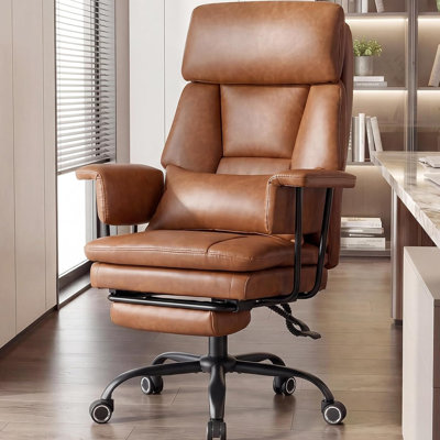 Big and Tall Executive Office Chair with Footrest – Heavy Duty Reclining Gaming Chair, 400lbs Capacity, Ergonomic High Back Computer Desk Chair with Lumbar Pillow & Nap Feature