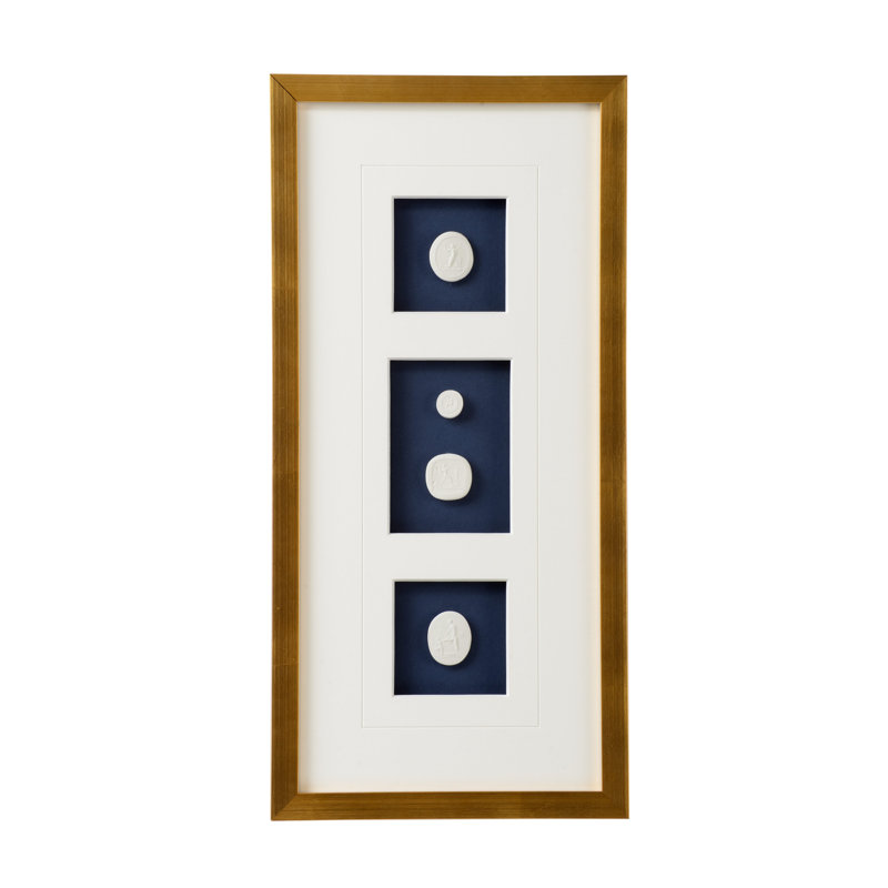 Intaglios On Navy IV Print