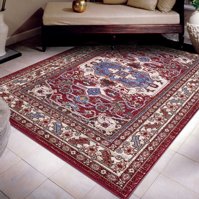 Tapis oriental rouge et beige Wisconsin