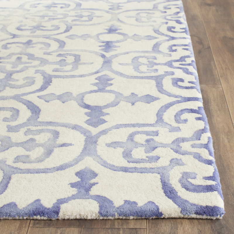 Carter Dye Hand Tufted Wool Ikat Rug, Square 7'
