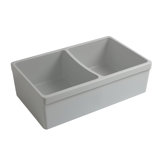 FarmhausQuatro 33" x 20" Double Bowl Front Apron Fireclay Sink