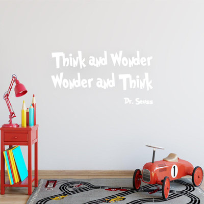 Adhésif décoratif "pense et wonder, wonder et pensons dr seuss quot"