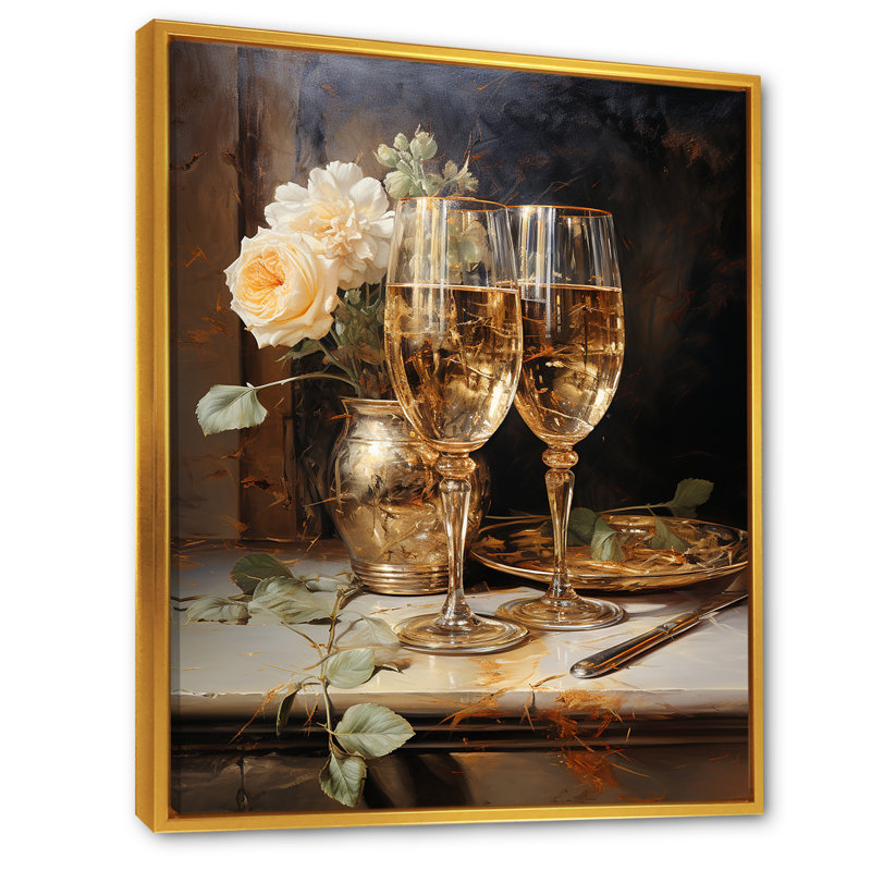 Elegant Moments, reproduction d'art sur toile, Cadre flottant doré, H 44 po x l 34 po