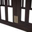 Structure de lit en bois avec clôture et porte, (ANCIEN SKU: WF289663AAE)-655895549-655895550