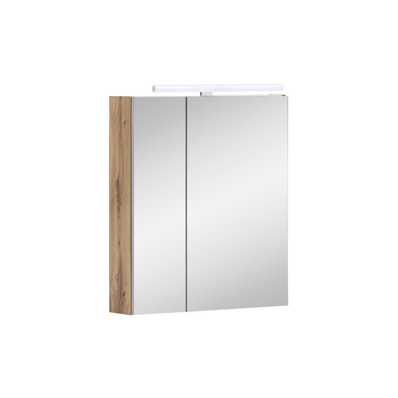 Duo 600mm W 750mm H Surface Frameless Medicine Cabinet Mirror 3 Adjustable