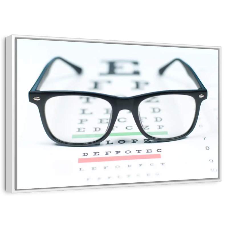 Lunettes de vue, Cadre flottant blanc, 31 po x 21 po