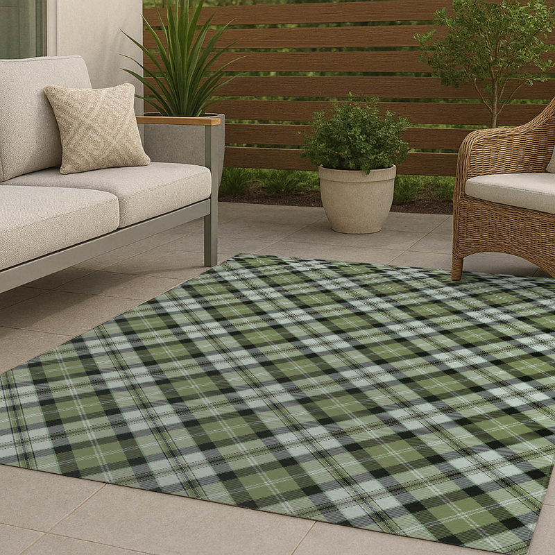 Tapis d'extérieur antidérapant à carreaux Anthony, Rectangulaire 3 pi x 5 pi