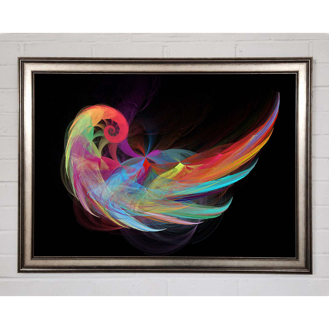 Gerahmtes Wandbild Wings Of A Rainbow