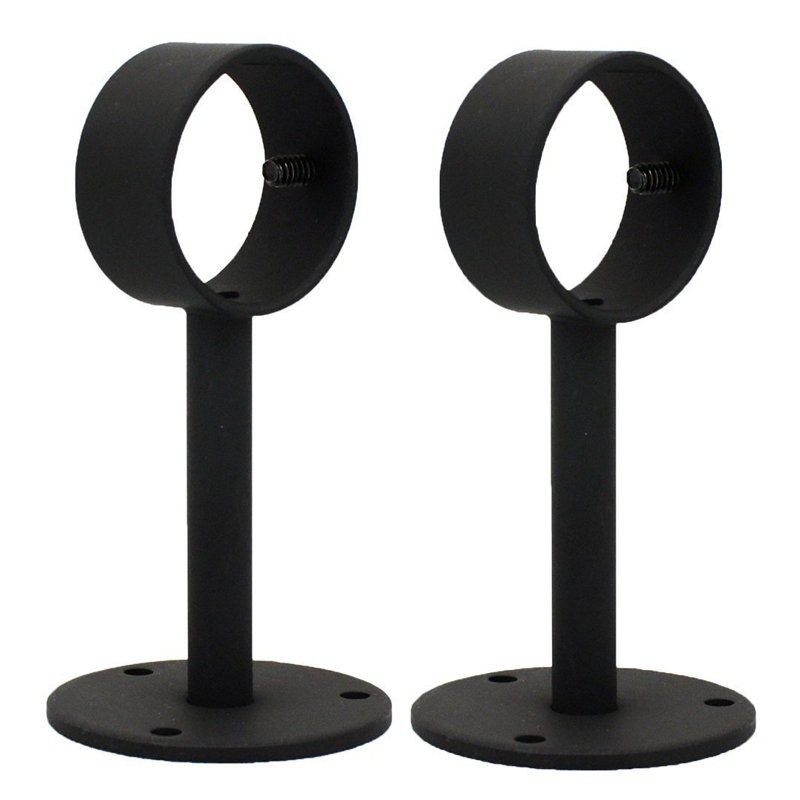 Petra Mounting Bracket, Black, 3.44" H x 1.375" W x 1.375" D