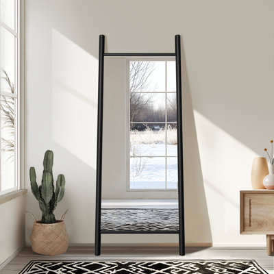 Merienne Wood Dowel Floor Mirror Wall Mirror