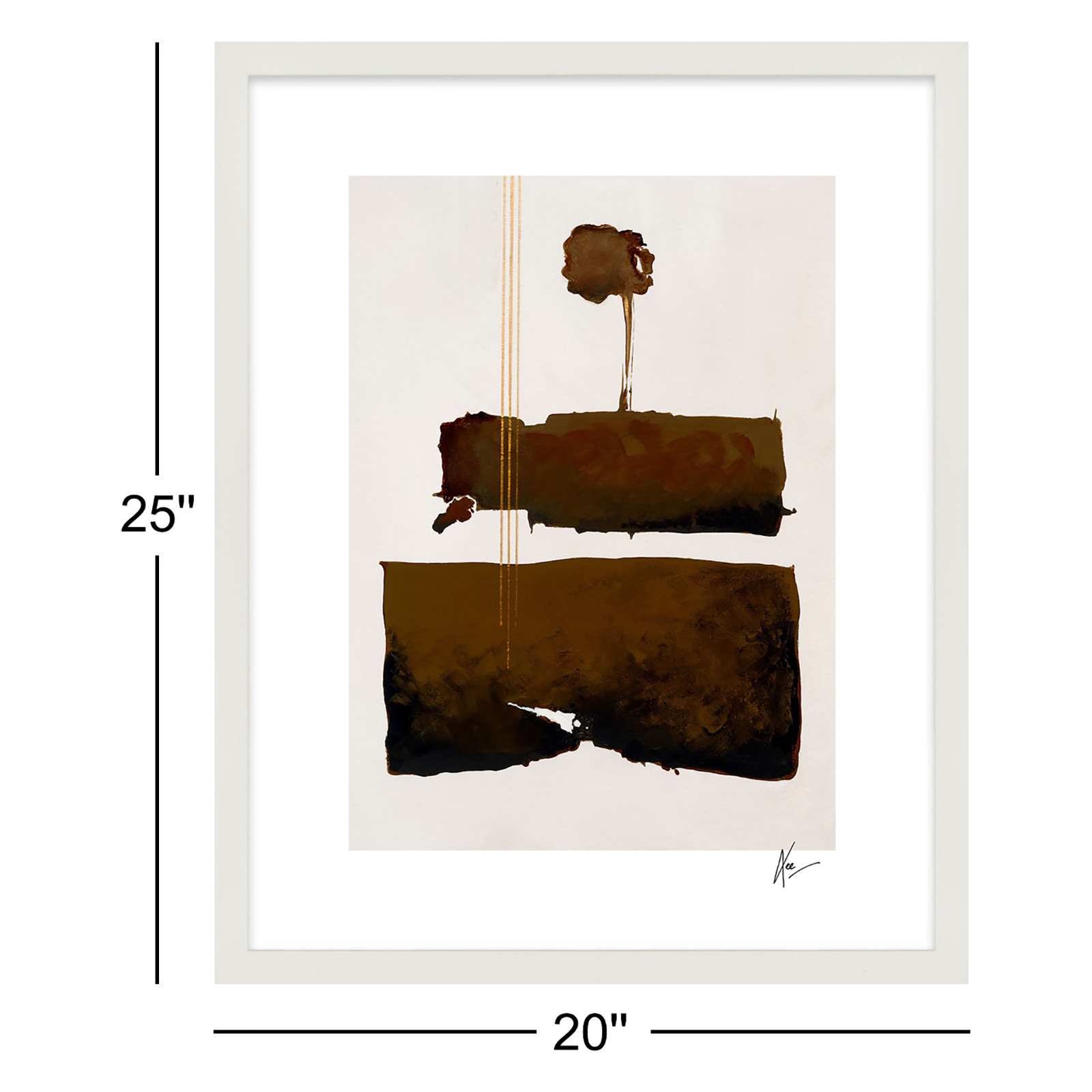 Walk With Me by Lee Lessem, White, 25" H x 20" W x 1.25" D