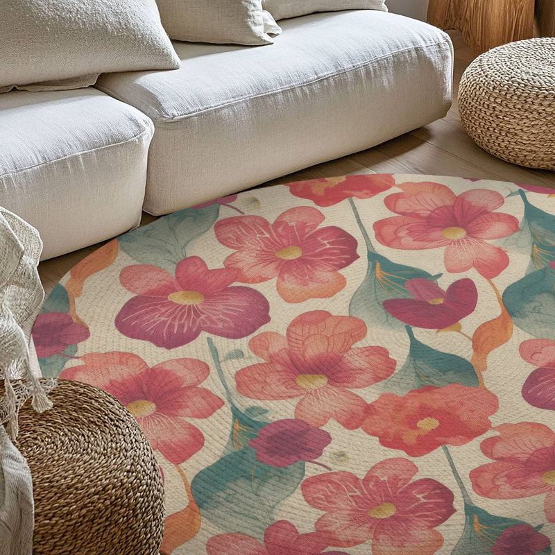 Tapis tressé Bloom Parade, Rond 5 pi