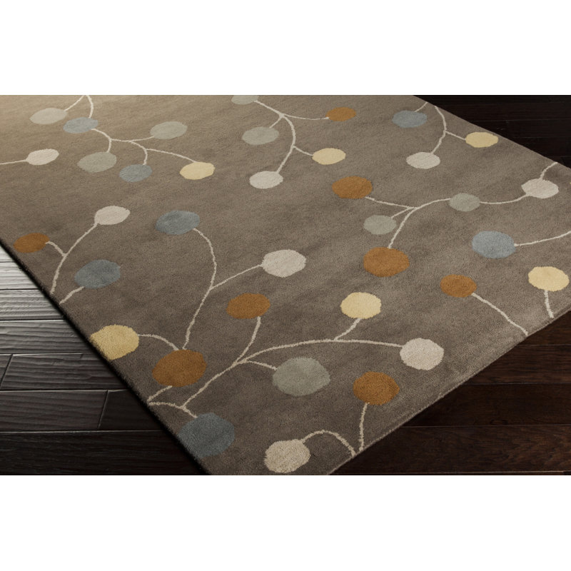 Elsberry Wool Floral Indoor Rug, Round 9'9"