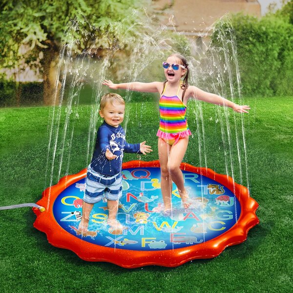Paddling pools for kids Inflatable Sprinkler Mat Swimming Pool for toddlers  Age 3+ and Splash Pad Wading Pool for Fountain Games , Summer Backyard  Garden Spray Water Toys for Outdoor kids Fun Play