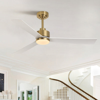 Karlena 52'' 3 - Blade Modern Large Dimmable Ceiling Fan With Led Lights and Remote Control