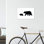«Big and Small Bear Landscape Black Novelty», reproduction d'art graphique