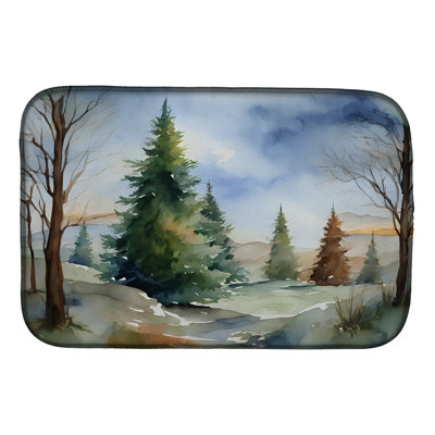Christmas Trees Dish Drying Mat