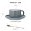 6-Piece Teacup And Saucer Set, Modern Porcelain Coffee Mug With Gold Spoon-312423819