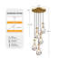 Lustre en verre doré à 5 lumières pour salon et cuisine-2039041953-2046812450-2046812449