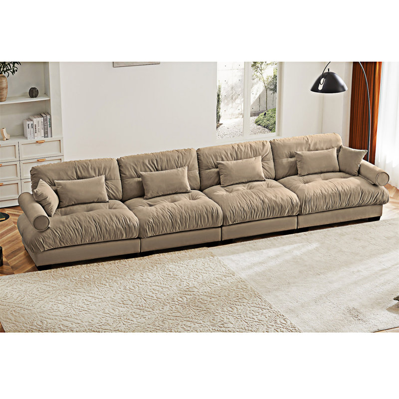 Upholstered Modular Sectional Sofa Couch